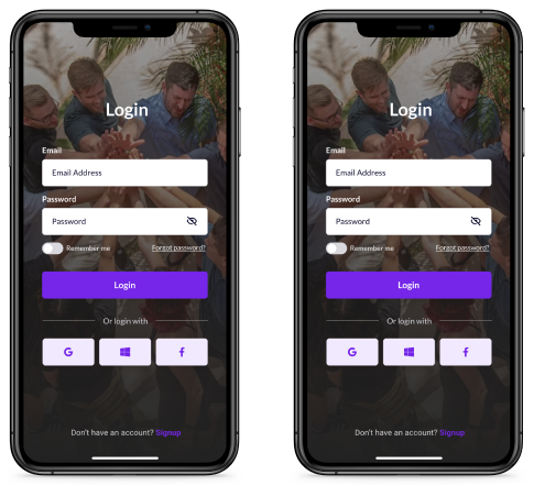 Login / sign-up