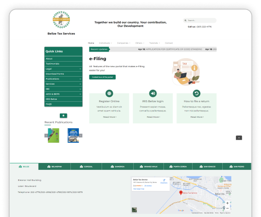 home page